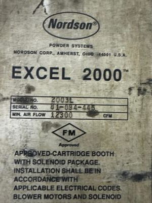 used nordson excel powder booth